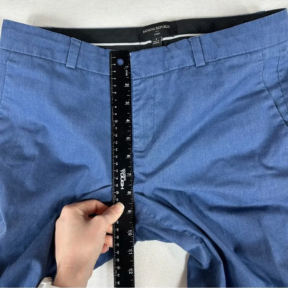 Banana Republic Blue Avery Ponte Pants Women’s 4 Ankle Slim Straight Mid Rise - Picture 9 of 12